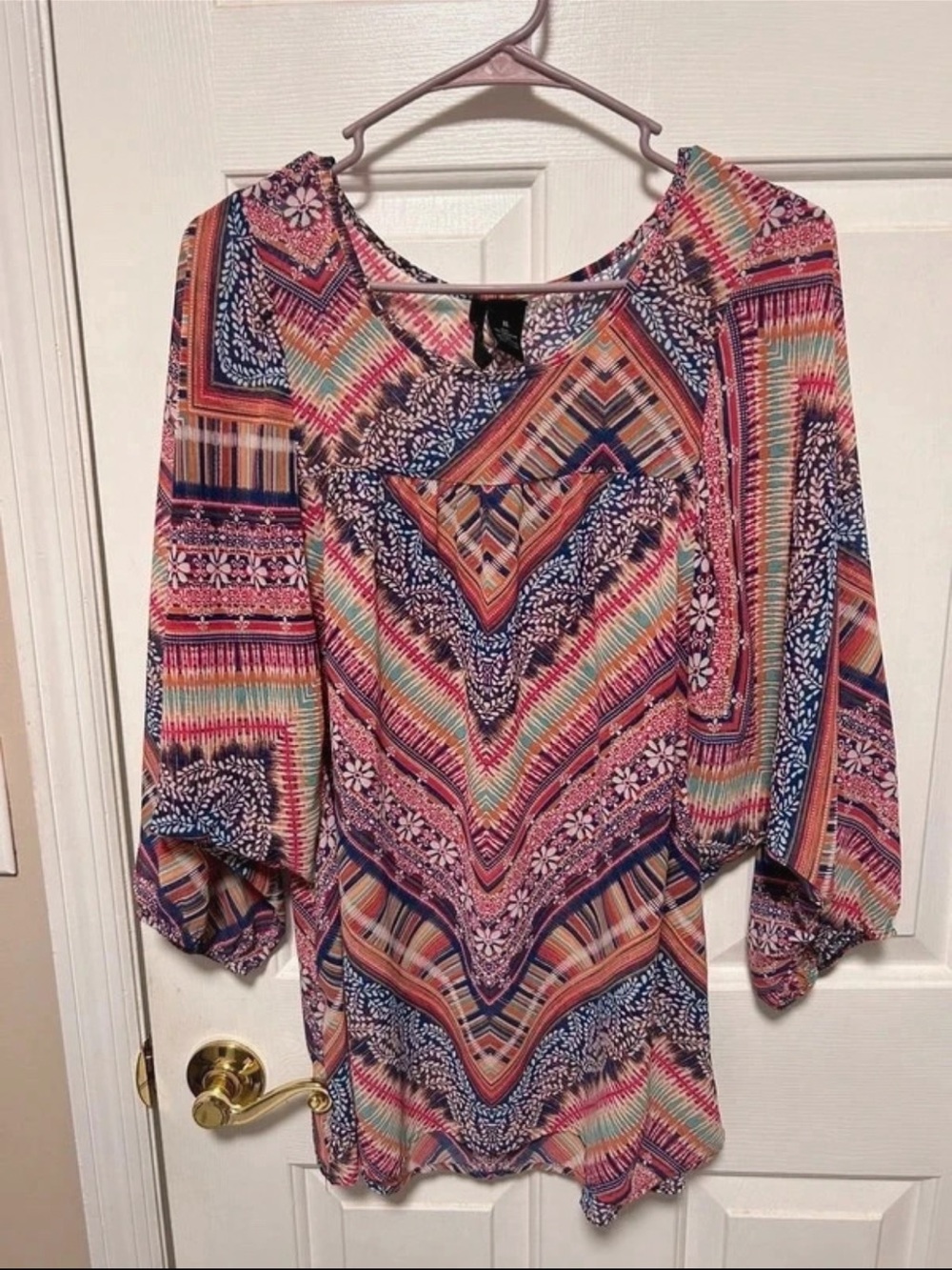 new directions Multicolor Abstract Print Blouse